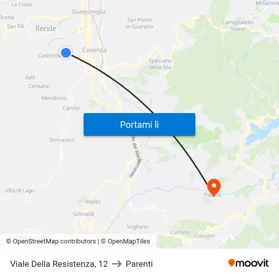 Viale Della Resistenza, 12 to Parenti map