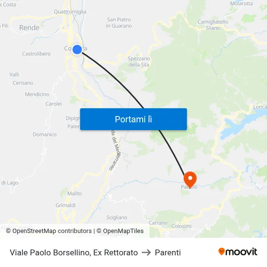 Viale Paolo Borsellino, Ex Rettorato to Parenti map