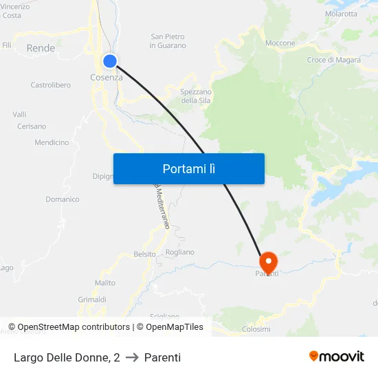 Largo Delle Donne, 2 to Parenti map
