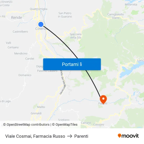 Viale Cosmai, Farmacia Russo to Parenti map