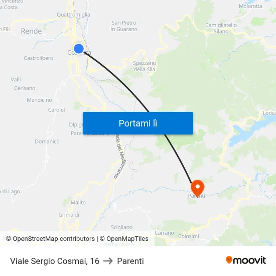 Viale Sergio Cosmai, 16 to Parenti map