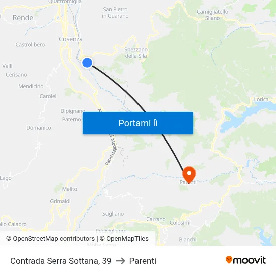 Contrada Serra Sottana, 39 to Parenti map