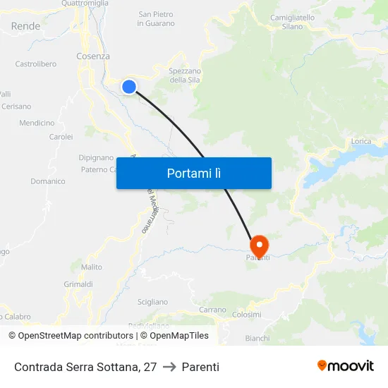 Contrada Serra Sottana, 27 to Parenti map