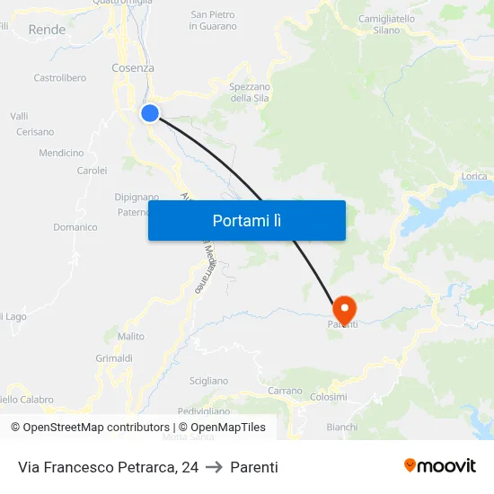 Via Francesco Petrarca, 24 to Parenti map