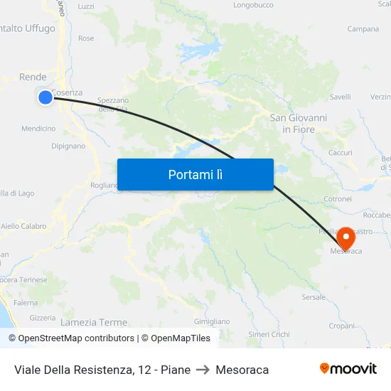 Viale Della Resistenza, 12 - Piane to Mesoraca map