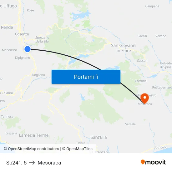 Sp241, 5 to Mesoraca map