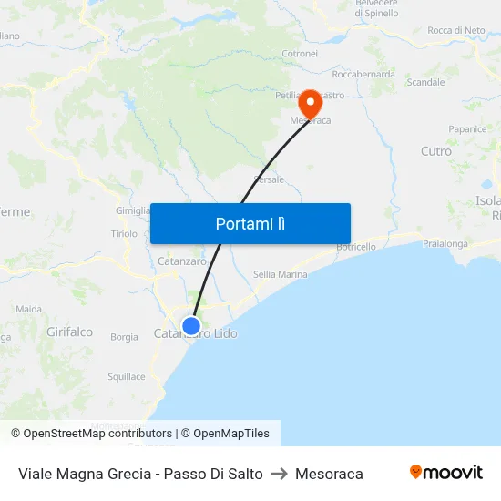 Viale Magna Grecia - Passo Di Salto to Mesoraca map
