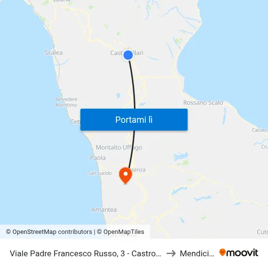 Viale Padre Francesco Russo, 3 - Castrovillari to Mendicino map