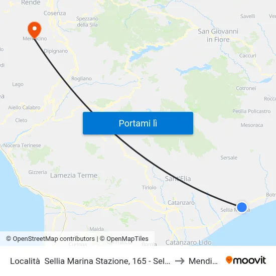 Località  Sellia Marina Stazione, 165 - Sellia Marina to Mendicino map