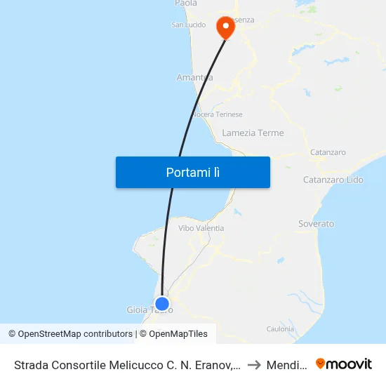 Strada Consortile Melicucco C. N. Eranov, 63 - Rosarno to Mendicino map