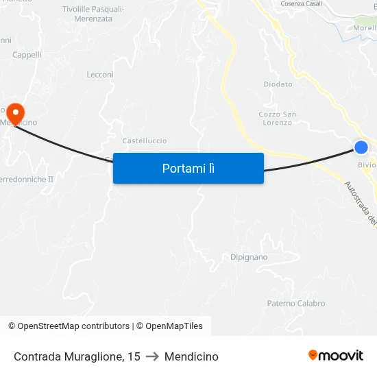 Contrada Muraglione, 15 to Mendicino map