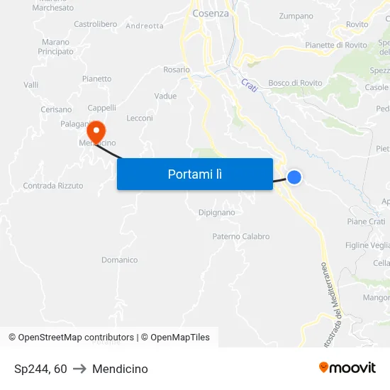 Sp244, 60 to Mendicino map
