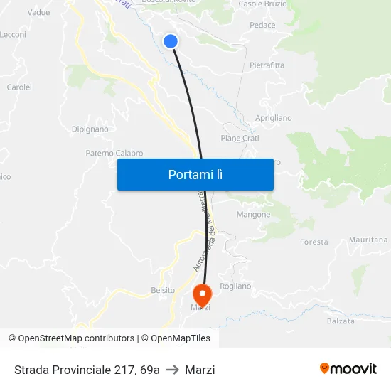Strada Provinciale 217, 69a to Marzi map