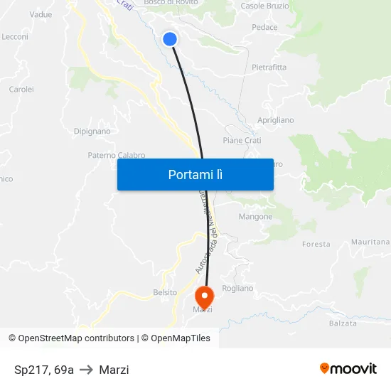 Sp217, 69a to Marzi map