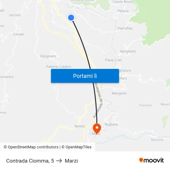 Contrada Ciomma, 5 to Marzi map