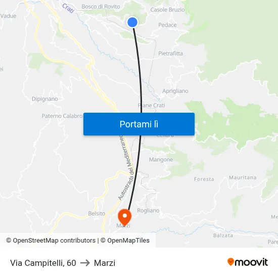 Via Campitelli, 60 to Marzi map