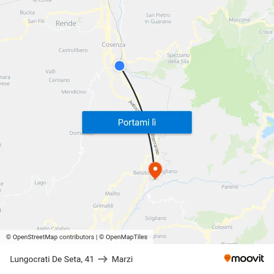 Lungocrati De Seta, 41 to Marzi map