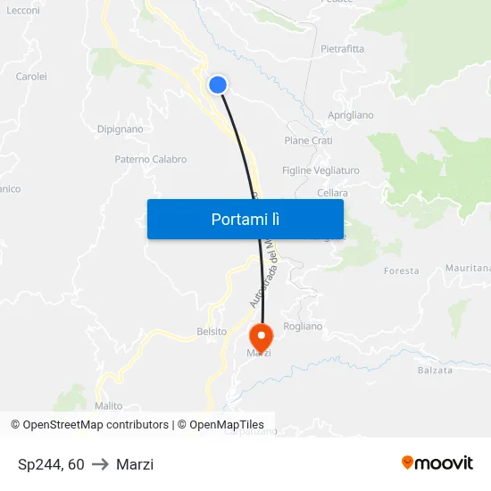Sp244, 60 to Marzi map
