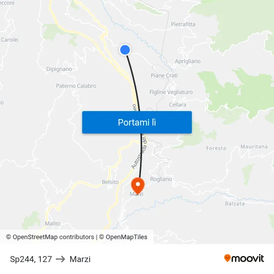 Sp244, 127 to Marzi map