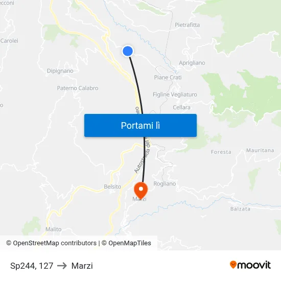 Sp244, 127 to Marzi map