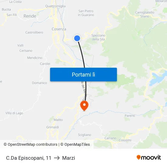 C.Da Episcopani, 11 to Marzi map