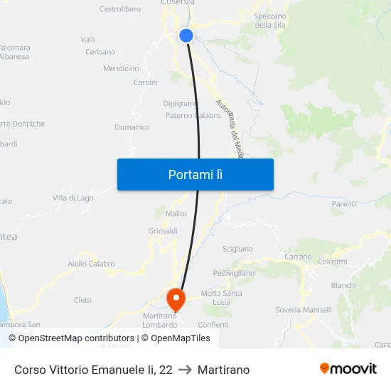 Corso Vittorio Emanuele Ii, 22 to Martirano map