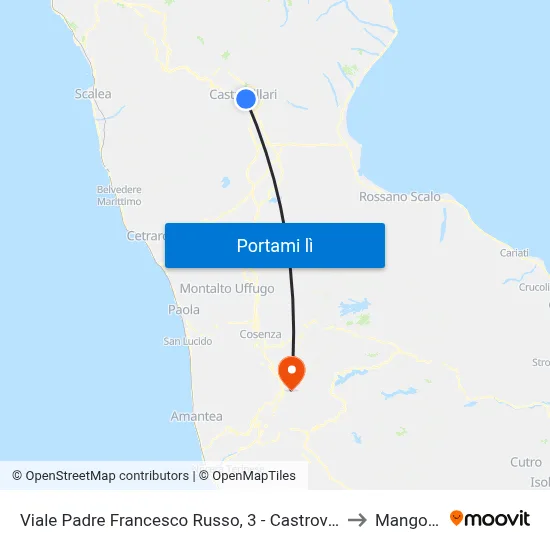 Viale Padre Francesco Russo, 3 - Castrovillari to Mangone map
