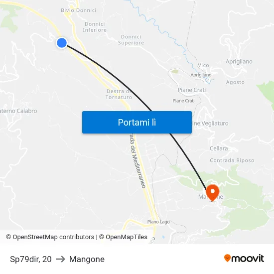 Sp79dir, 20 to Mangone map