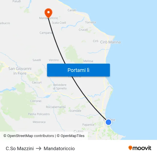C.So Mazzini to Mandatoriccio map