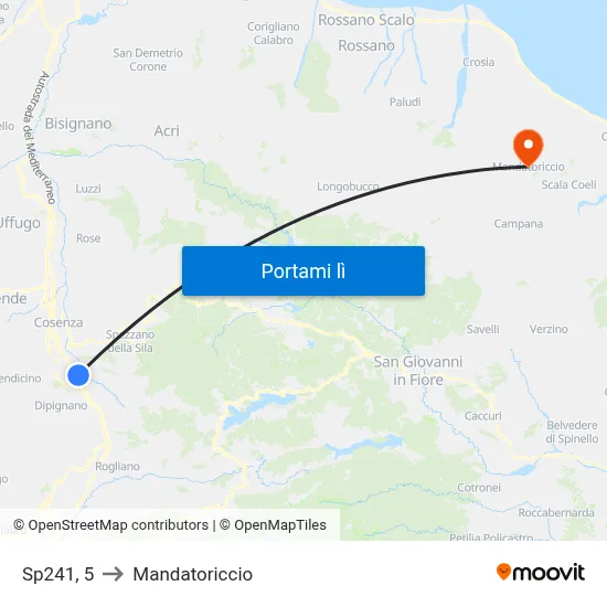 Sp241, 5 to Mandatoriccio map