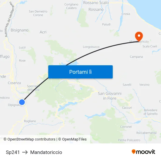 Sp241 to Mandatoriccio map
