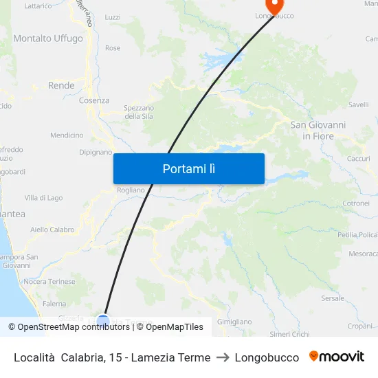 Località  Calabria, 15 - Lamezia Terme to Longobucco map