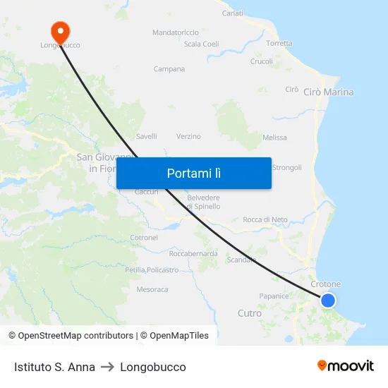 Istituto S. Anna to Longobucco map