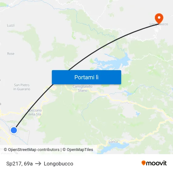 Sp217, 69a to Longobucco map