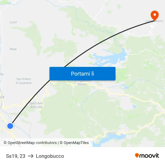 Ss19, 23 to Longobucco map
