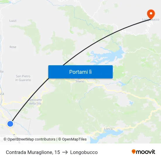 Contrada Muraglione, 15 to Longobucco map