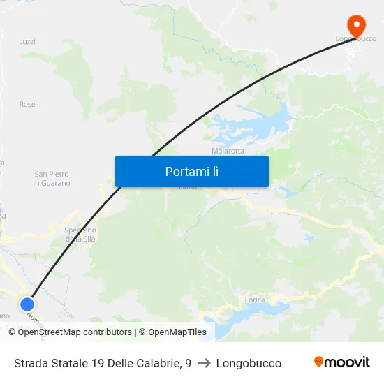 Strada Statale 19 Delle Calabrie, 9 to Longobucco map