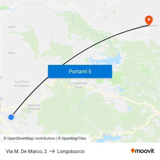 Via M. De Marco, 2 to Longobucco map