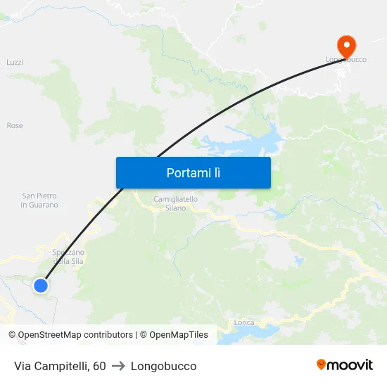 Via Campitelli, 60 to Longobucco map