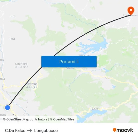 C.Da Falco to Longobucco map