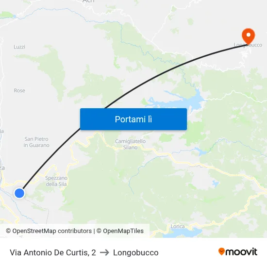 Via Antonio De Curtis, 2 to Longobucco map