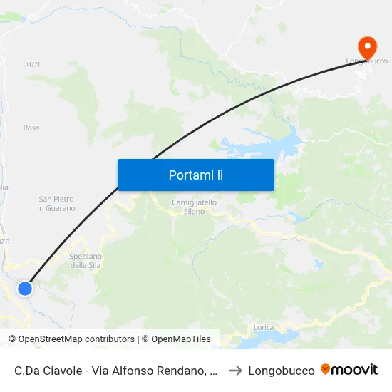 C.Da Ciavole - Via Alfonso Rendano, 16 to Longobucco map