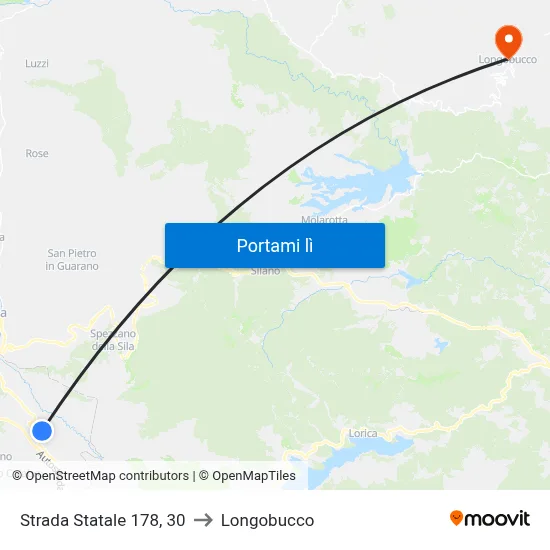 Strada Statale 178, 30 to Longobucco map