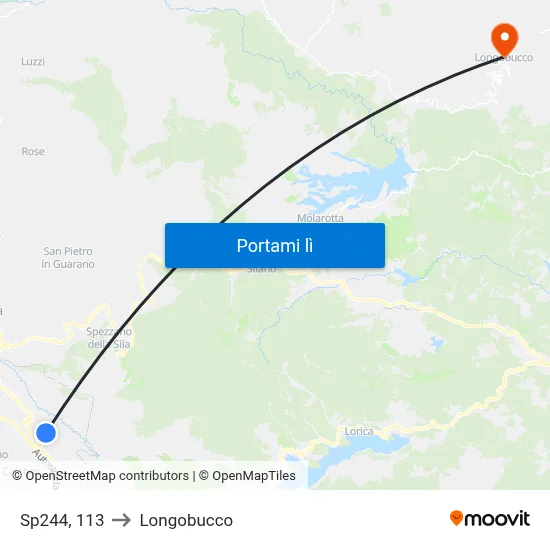 Sp244, 113 to Longobucco map
