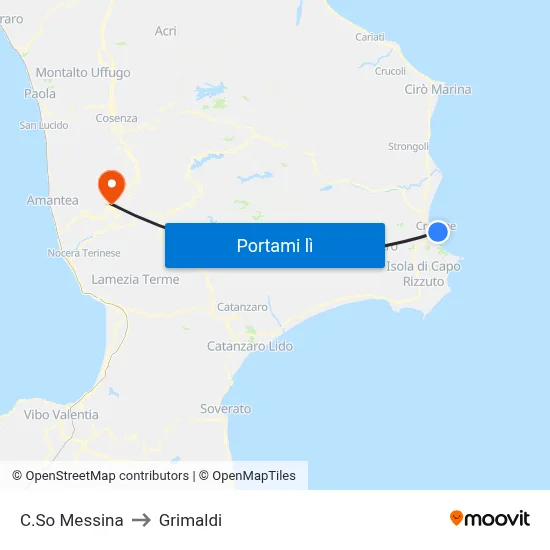 C.So Messina to Grimaldi map