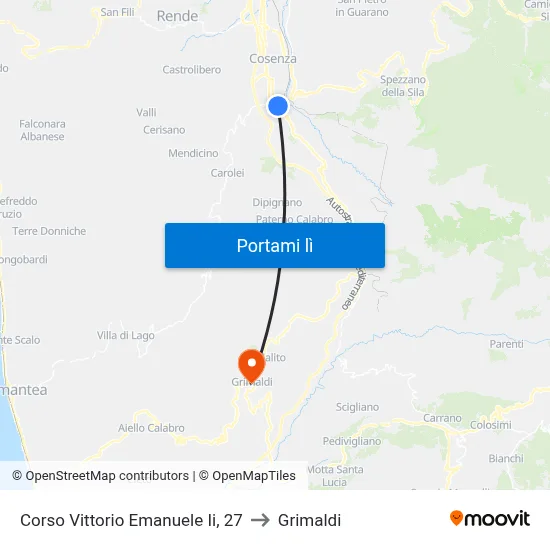 Corso Vittorio Emanuele Ii, 27 to Grimaldi map