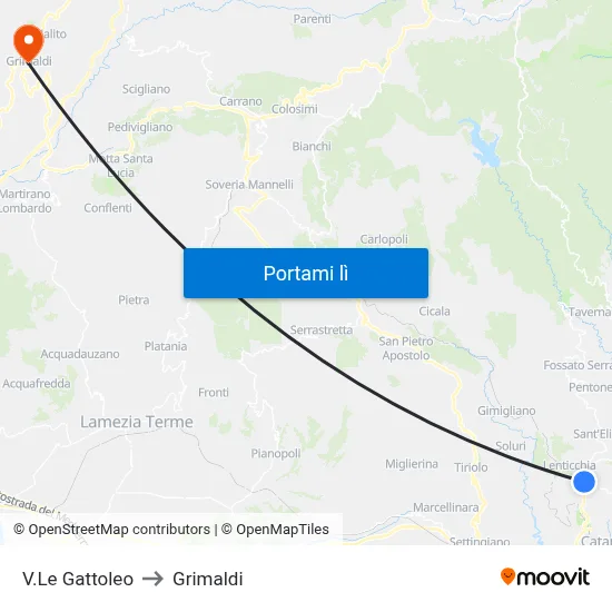 V.Le Gattoleo to Grimaldi map