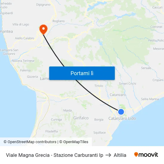 Viale Magna Grecia - Stazione Carburanti Ip to Altilia map