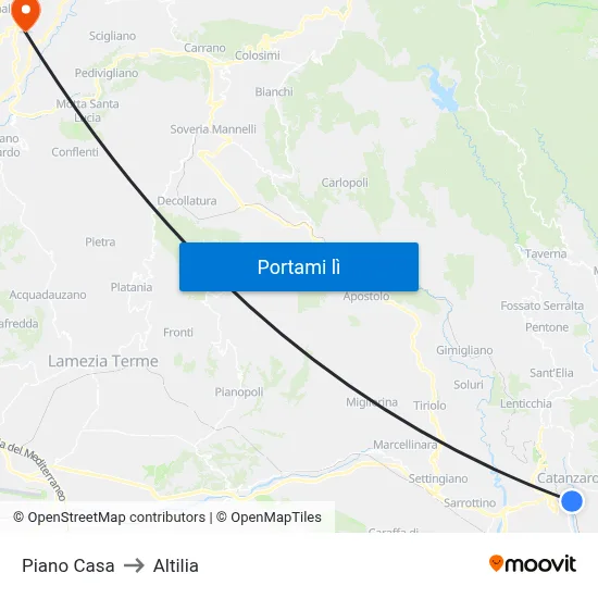 Piano Casa to Altilia map