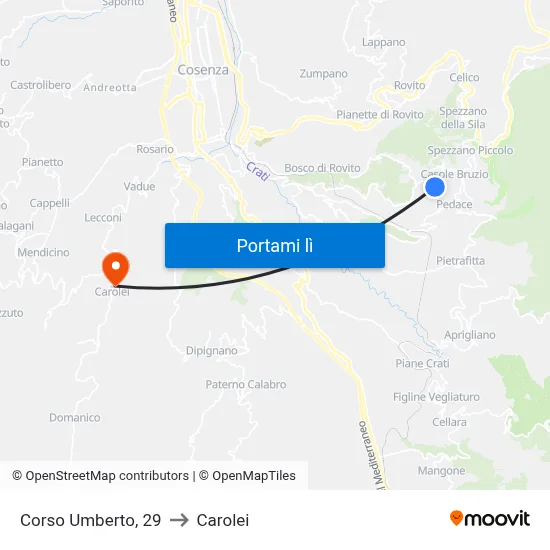 Corso Umberto, 29 to Carolei map